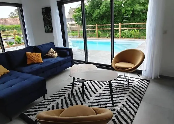 Maison Neuve Avec Piscine Chauffee De Mai A Septembre A 6 Minutes De La * Gonneville-en-Auge